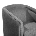 Fauteuil d'appoint de style club avec base pivotante à 360 degrés et accoudoirs inclinés