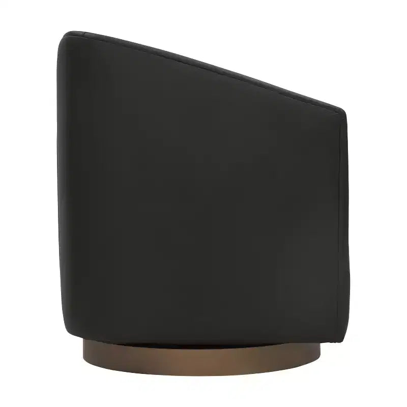 Fauteuil d'appoint de style club avec base pivotante à 360 degrés et accoudoirs inclinés