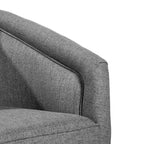 Fauteuil d'appoint de style club avec base pivotante à 360 degrés et accoudoirs inclinés
