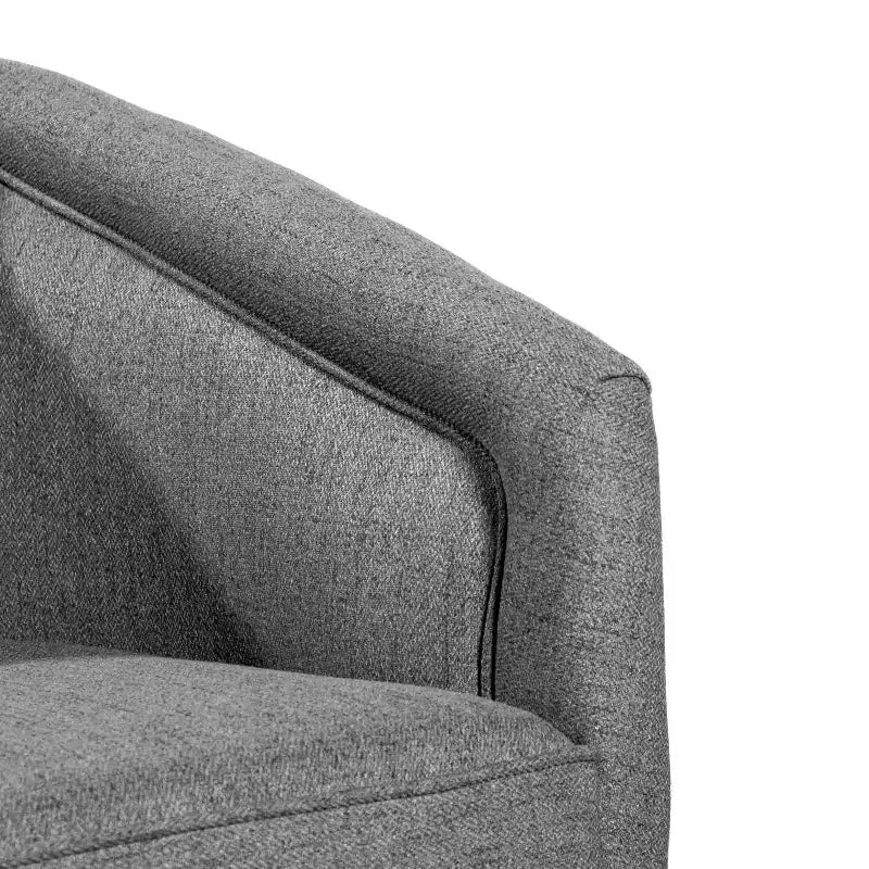 Fauteuil d'appoint de style club avec base pivotante à 360 degrés et accoudoirs inclinés