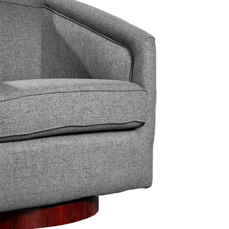 Fauteuil d'appoint de style club avec base pivotante à 360 degrés et accoudoirs inclinés