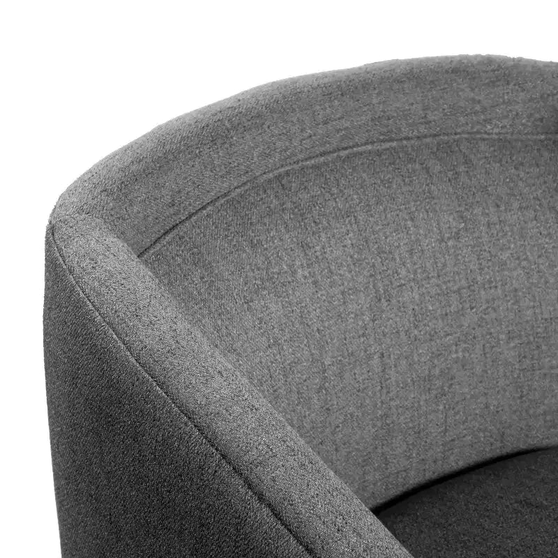 Fauteuil d'appoint de style club avec base pivotante à 360 degrés et accoudoirs inclinés
