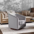 Fauteuil d'appoint de style club avec base pivotante à 360 degrés et accoudoirs inclinés