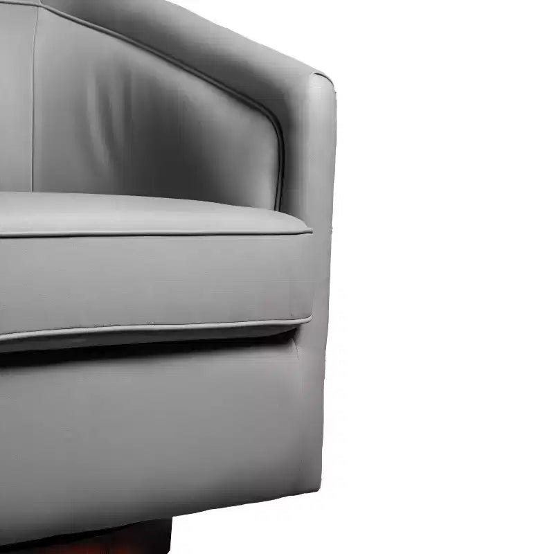 Fauteuil d'appoint de style club avec base pivotante à 360 degrés et accoudoirs inclinés