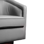 Fauteuil d'appoint de style club avec base pivotante à 360 degrés et accoudoirs inclinés