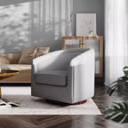Fauteuil d'appoint de style club avec base pivotante à 360 degrés et accoudoirs inclinés