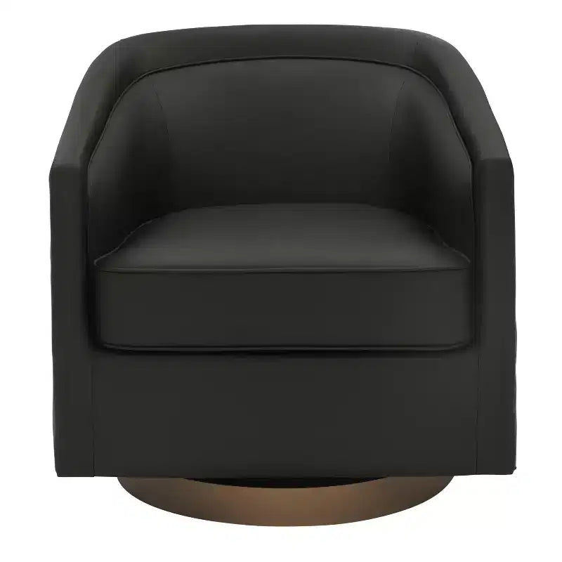 Fauteuil d'appoint de style club avec base pivotante à 360 degrés et accoudoirs inclinés
