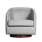 Fauteuil d'appoint de style club avec base pivotante à 360 degrés et accoudoirs inclinés