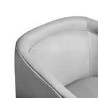 Fauteuil d'appoint de style club avec base pivotante à 360 degrés et accoudoirs inclinés