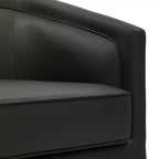 Fauteuil d'appoint de style club avec base pivotante à 360 degrés et accoudoirs inclinés