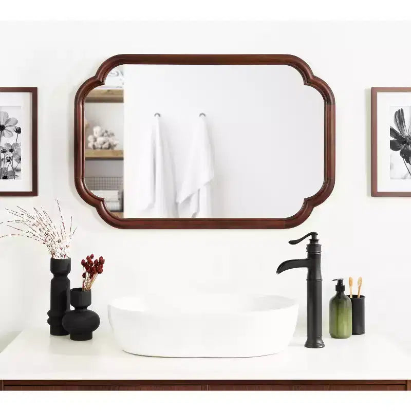 Miroir Mural Glenby Scallop 24x36 - Tout pour la Décoration