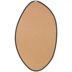 Miroir mural ovale abstrait en bois noir