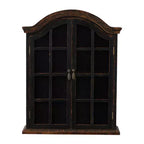 28x22 Traditional Wood Wall Shelf with Arched Shutter Doors - Olivia & May