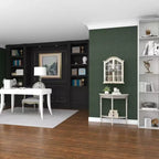 Étagère murale traditionnelle en bois 28x22 avec portes à volets arquées