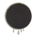 Miroir mural abstrait en aluminium 43x36 avec cadre au design fondu