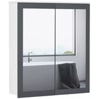 kleankin Medicine Cabinet, Bathroom Mirror with Storage Cabinet and 2 Adjustable Shelves, Wall Mounted Bathroom Vanity Mirror, White