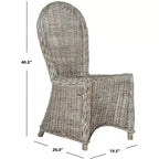 Chaise de salle à manger en osier Idola 19 H () - SEA7004 - Blanc délavé