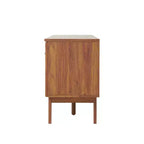 Meuble TV de ferme TVS1002A Finley 59 po. en cannage avec tiroir et portes de rangement – Convient aux téléviseurs jusqu'à 65 po. avec gestion des câbles