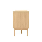 Meuble TV de ferme TVS1002A Finley 59 po. en cannage avec tiroir et portes de rangement – Convient aux téléviseurs jusqu'à 65 po. avec gestion des câbles