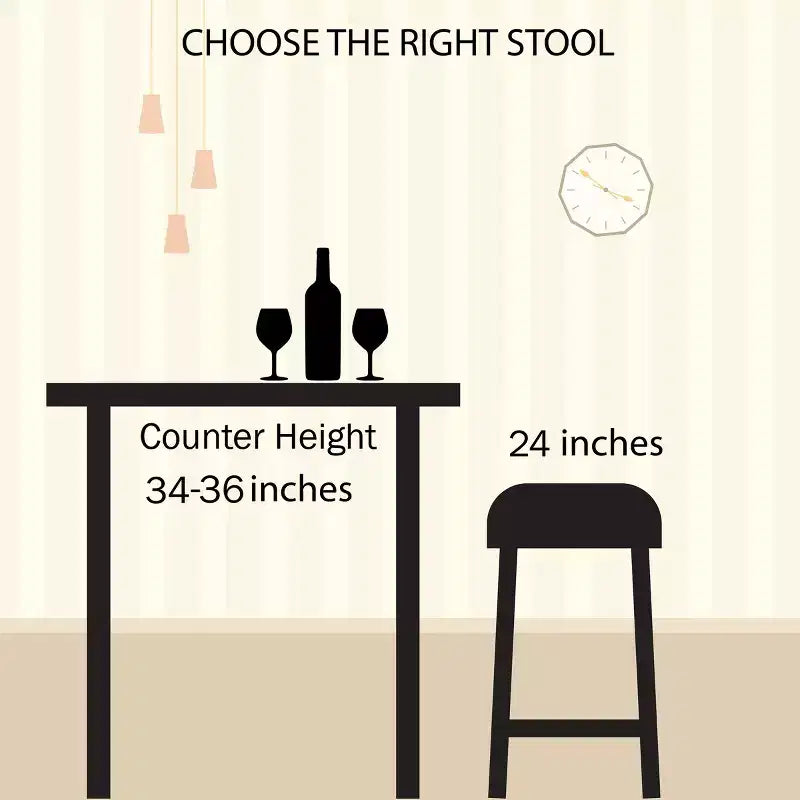 Tabourets de bar hauteur comptoir - Tabourets de bar ronds en bois avec pieds épingles à cheveux