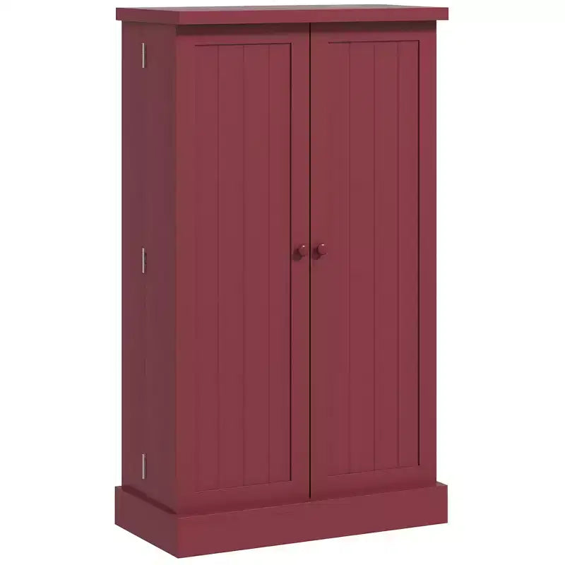 Meuble de rangement pour garde-manger de cuisine 41, armoire de cuisine autonome avec portes doubles, étagère à 5 niveaux, 12 casiers à épices et étagères réglables