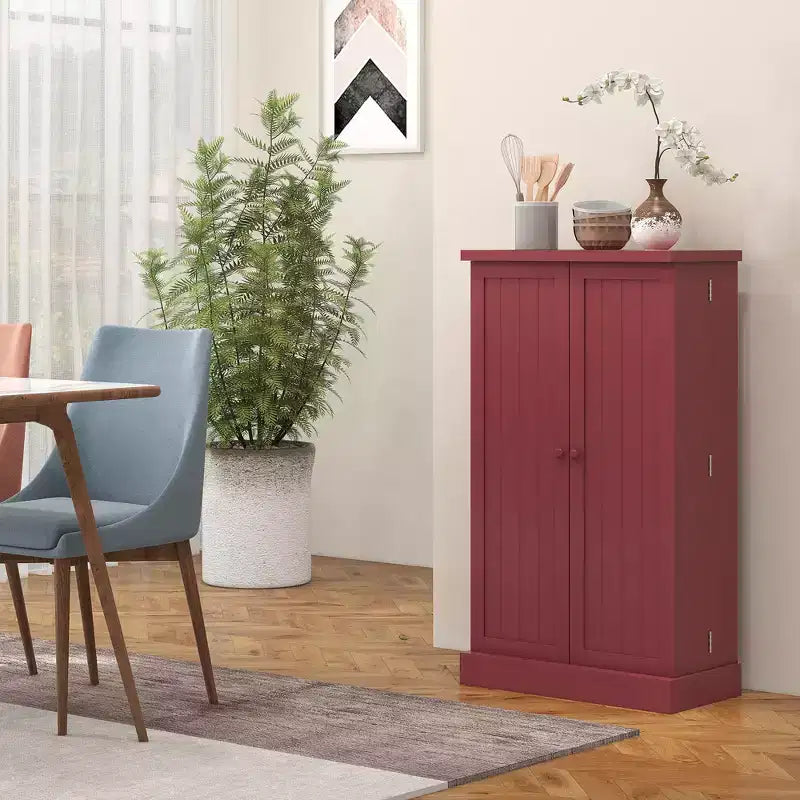 Meuble de rangement pour garde-manger de cuisine 41, armoire de cuisine autonome avec portes doubles, étagère à 5 niveaux, 12 casiers à épices et étagères réglables