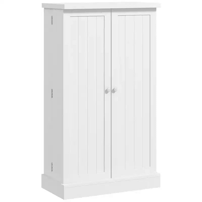 Meuble de rangement pour garde-manger de cuisine 41, armoire de cuisine autonome avec portes doubles, étagère à 5 niveaux, 12 casiers à épices et étagères réglables