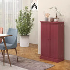 Meuble de rangement pour garde-manger de cuisine 41, armoire de cuisine autonome avec portes doubles, étagère à 5 niveaux, 12 casiers à épices et étagères réglables