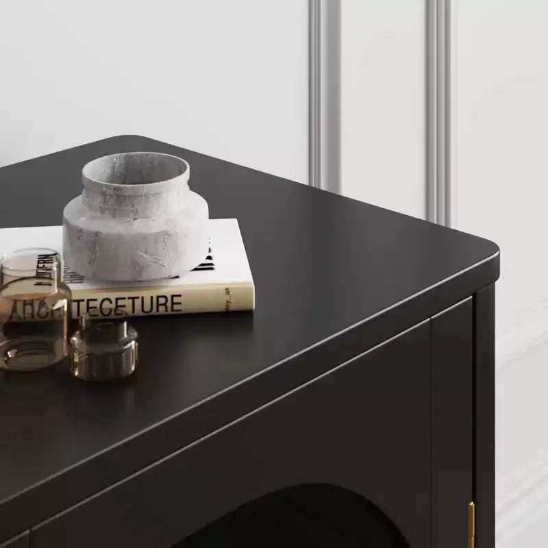 Meuble de rangement Mason en bois et verre avec portes