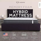 Matelas hybride et en mousse à mémoire de forme 12 pouces - Fermeté moyenne certifiée CertiPUR-US - Soutien adaptatif, soulagement de la pression - Fabriqué aux États-Unis