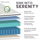 Matelas hybride et en mousse à mémoire de forme 12 pouces - Fermeté moyenne certifiée CertiPUR-US - Soutien adaptatif, soulagement de la pression - Fabriqué aux États-Unis
