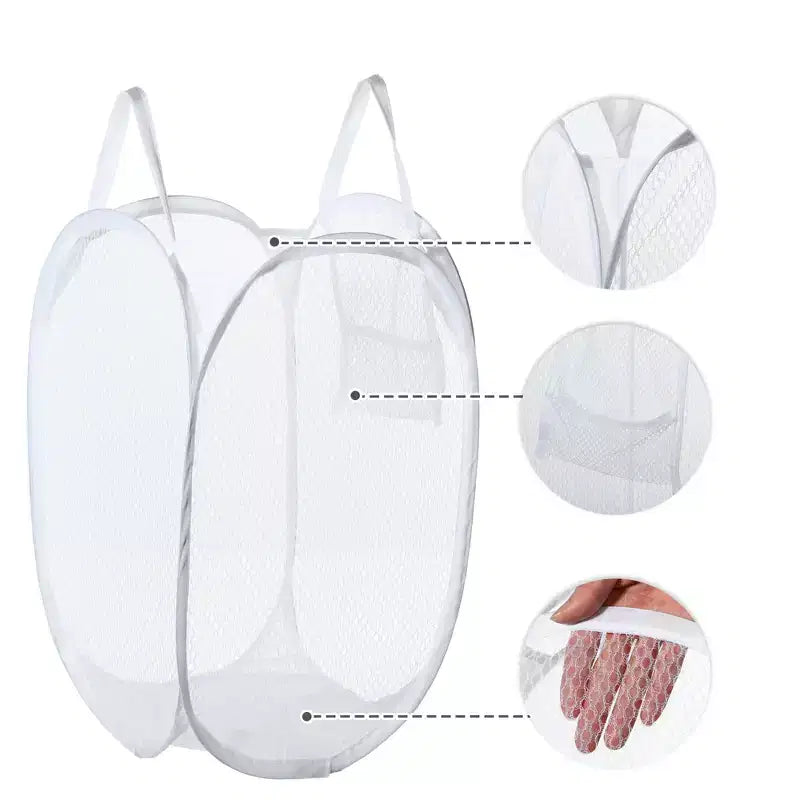 Panier à linge en maille pliable 40 litres 1 pièce
