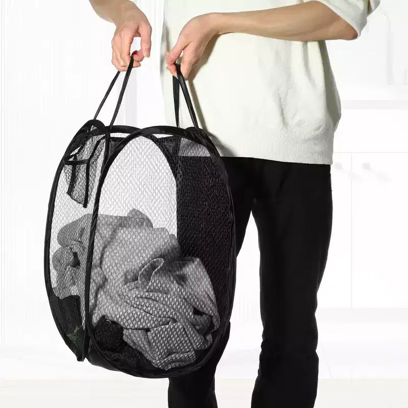 Panier à linge en maille pliable 40 litres 1 pièce
