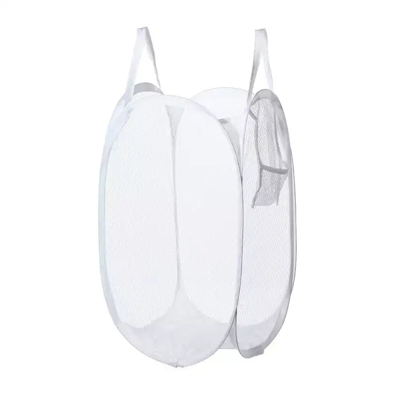 Unique Bargains Folding Mesh Laundry Hamper 10.57 Gallon 1 Pc