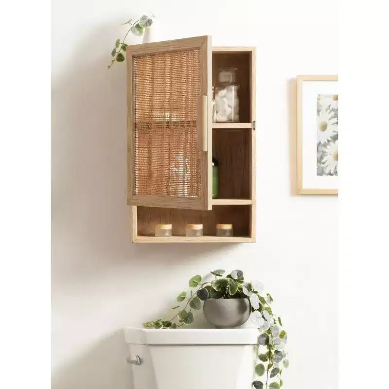 All Things Decor Ori Meuble Haut Mural en Rotin Naturel