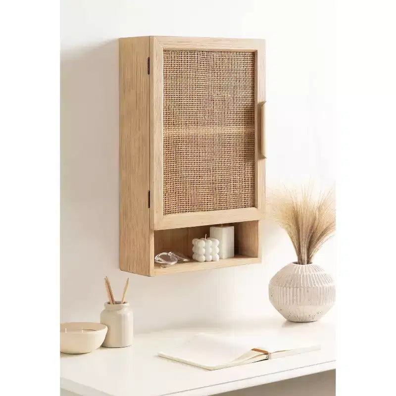 All Things Decor Ori Meuble Haut Mural en Rotin Naturel