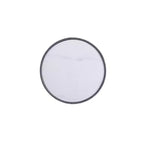 Table d'appoint Anderson moderne en similicuir avec plateau en céramique aspect marbre