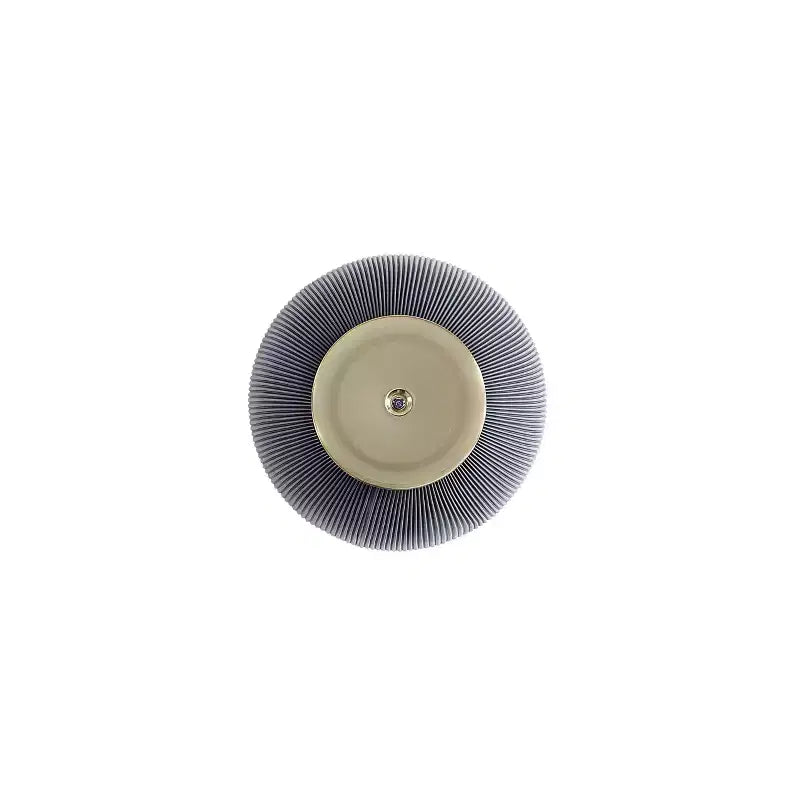 Table d'appoint Anderson moderne en similicuir avec plateau en céramique aspect marbre