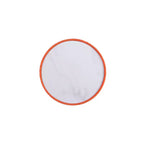 Table d'appoint Anderson moderne en similicuir avec plateau en céramique aspect marbre