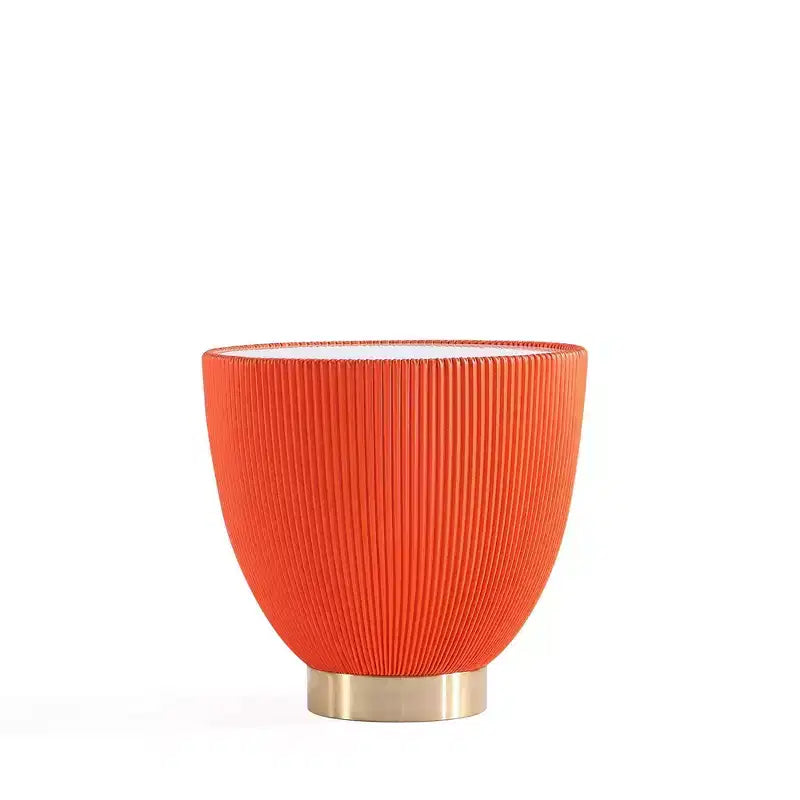 Table d'appoint Anderson moderne en similicuir avec plateau en céramique aspect marbre