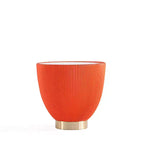 Table d'appoint Anderson moderne en similicuir avec plateau en céramique aspect marbre