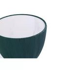 Table d'appoint Anderson moderne en similicuir avec plateau en céramique aspect marbre