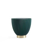 Table d'appoint Anderson moderne en similicuir avec plateau en céramique aspect marbre