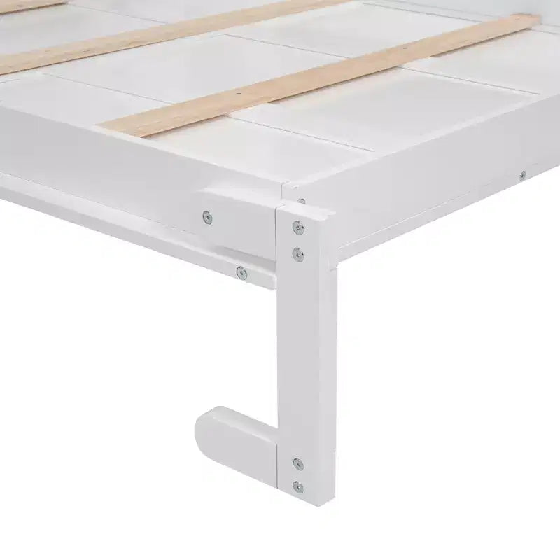 Lit escamotable/mural queen size avec étagères et lumières LED 4A