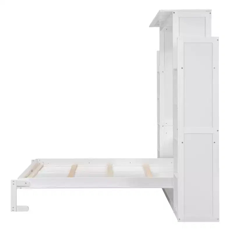 Lit escamotable/mural queen size avec étagères et lumières LED 4A