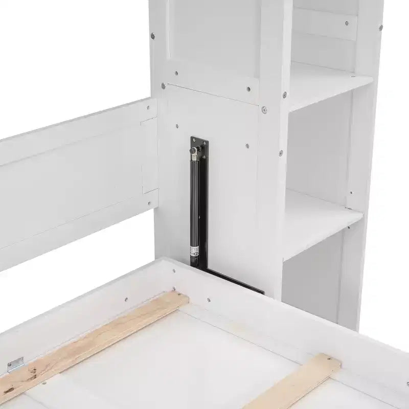 Lit escamotable/mural queen size avec étagères et lumières LED 4A