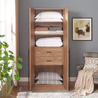 Armoire penderie 2 portes et 2 tiroirs Lee
