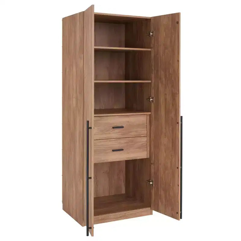 Armoire penderie 2 portes et 2 tiroirs Lee