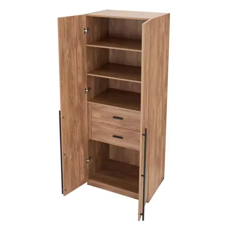 Armoire penderie 2 portes et 2 tiroirs Lee