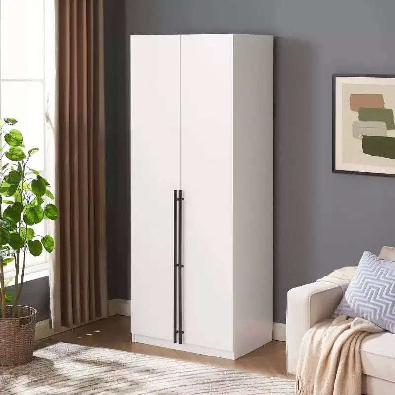 Armoire penderie 2 portes et 2 tiroirs Lee